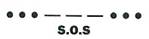 image showing the sequence of dots and dashes used to signal an sos